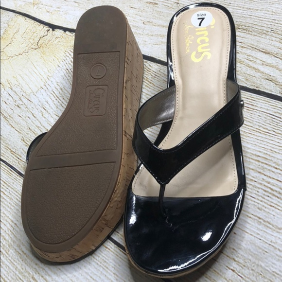 Circus by Sam Edelman Raquel Patent Cork Wedge - Picture 4 of 7